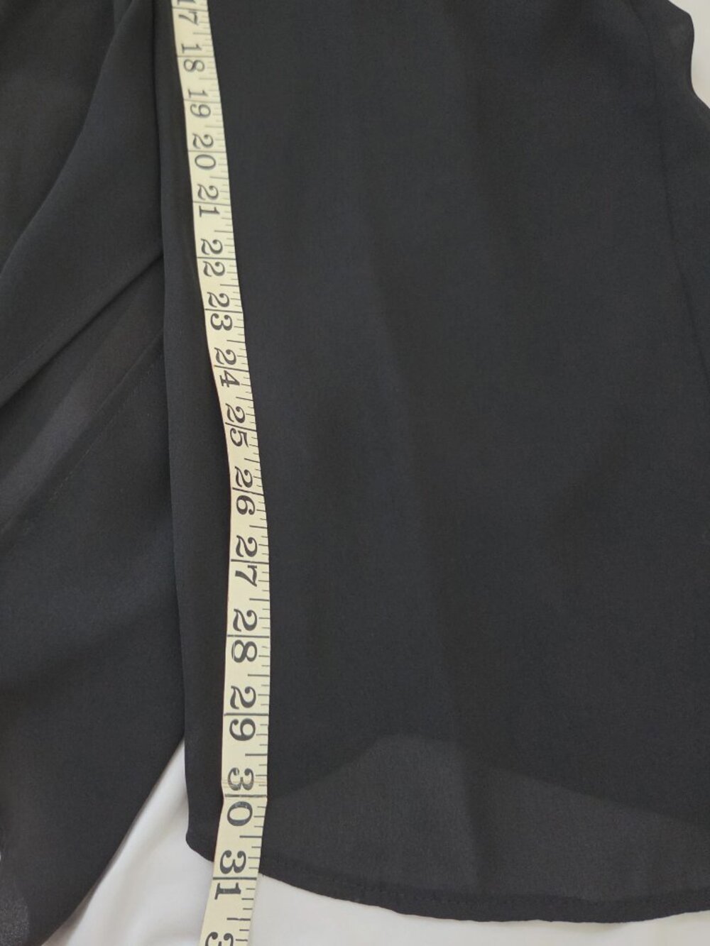 Vintage Black Wide Sheer Leg Pants with Four Sheer Overlay Panels - Picture 10 of 16